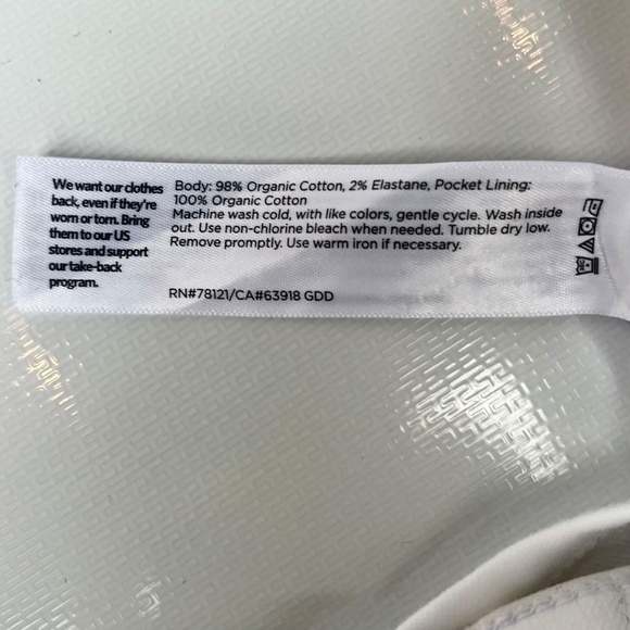 Eileen Fisher High-Waisted Pants, Tapered, Organic Cotton, White, XL - Picture 6 of 9